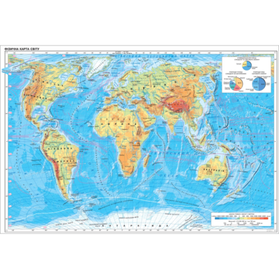Стенд Фізична карта світу (270302.14)